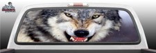 Angry Wolf Eyes Staring Growling Perf Rear Window Graphic Decal SUV Car Truck 