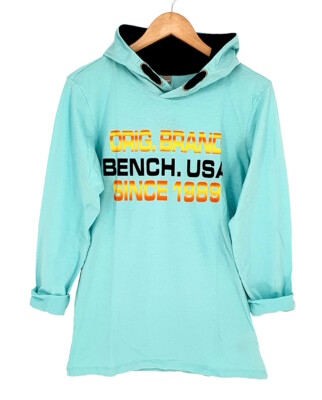 BENCH Jungen Kapuzenshirt SHIRT Pulli Sweatshirt türkis Größe 164 170 NEU A7 