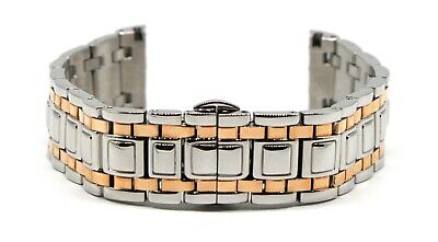 Swiss Legend 20mm Stainless Steel Silver Rose Gold Watch Band ...
