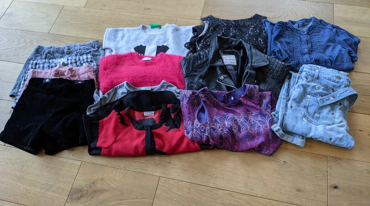 Huge Bundle Of Girls Clothes Age 9 Leather Jacket Donna Wilson Badger Dress