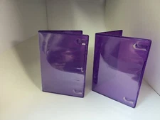 2 LOT Official Original Microsoft XBOX 360 Purple Kinect Replacement Game Case