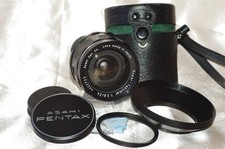 EXCEPTIONNEL objectif M42 24mm 3,5 TAKUMAR bouchons-étui-filtre-pare-soleil TBE.