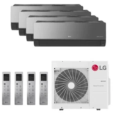 LG Art Cool Mirror Ductless Mini Split Heat Pump System - 4-Zone - 36k BTU Ou...