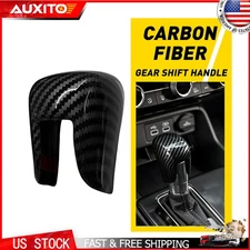 Carbon Fiber Texture Gear Shift Knob Cover Trim For Honda CRV HRV 2023-2025