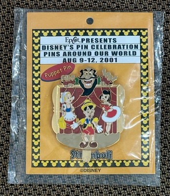 Disney Pins Around Our World Celebration 2001 Pinocchio Stromboli Puppets Pin LE
