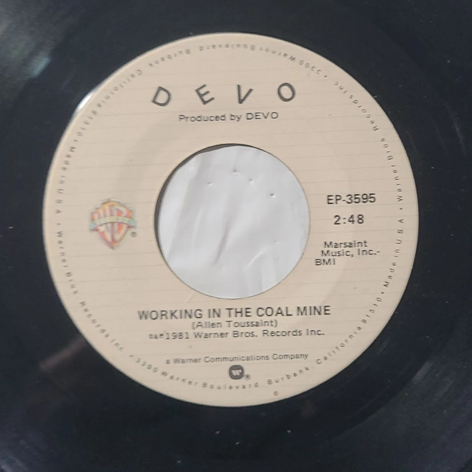 Devo ~ Working In The Coal Mine/ Same ~ Warner Bros. 45 RPM Record - Image 2 of 4