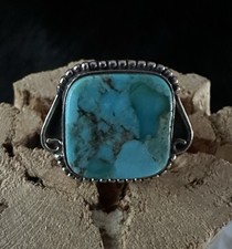 Sterling Silver Native American SW Kingman Turquoise Ring Size 5