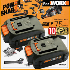 2pack For WORX 20V MAX Extend Lithium Battery 20 Volt WA3520 WA3525 WA3575 WG155