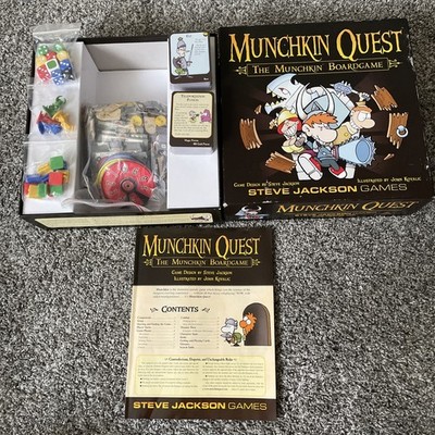 Munchkin Quest Board Game 2010 1st Edition COMPLETE Steve Jackson Dungeon Crawl