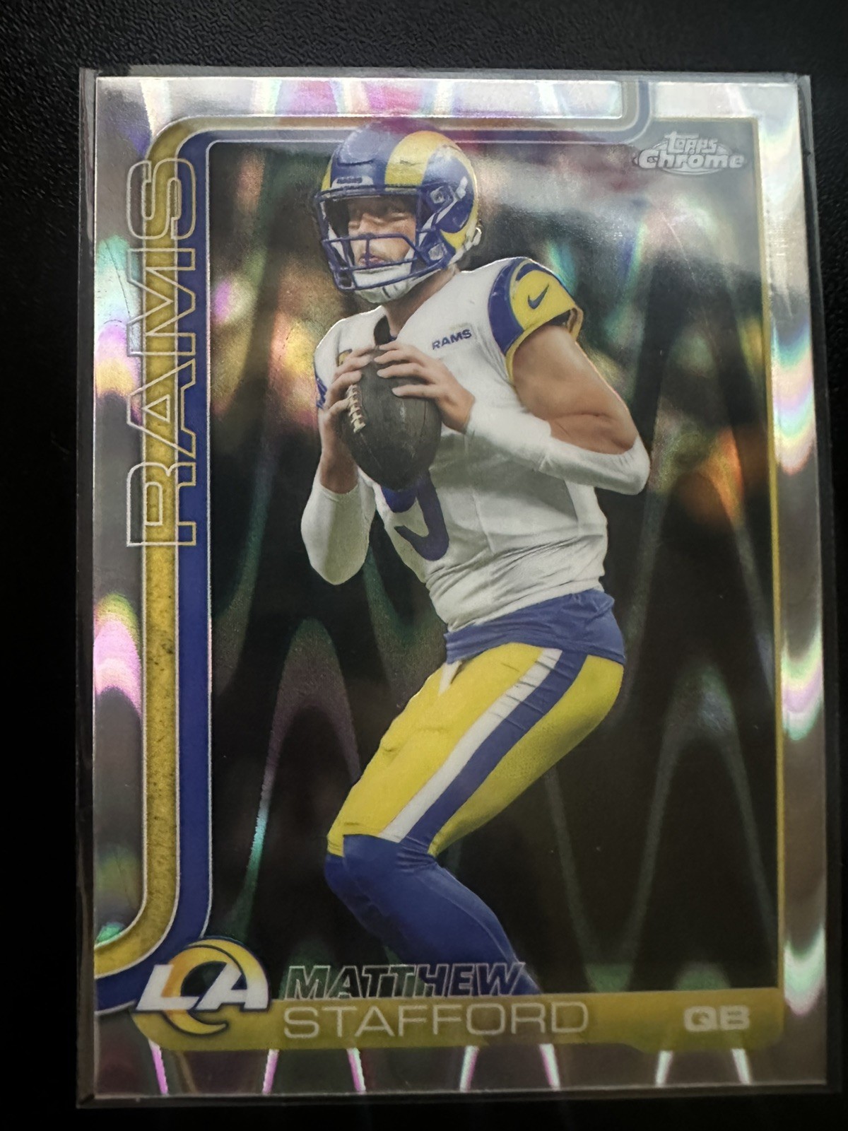 2025 Topps Chrome Football Matthew Stafford Raywave Refractor #169 - MVP BUYBACK