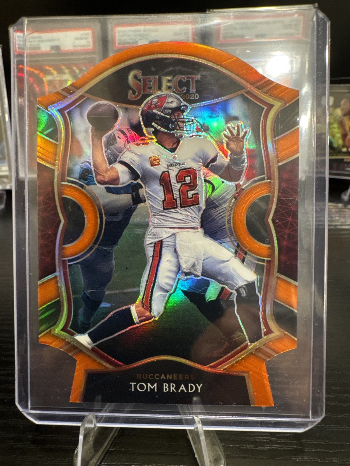 2020 Panini Select - Concourse Tom Brady #1 Orange Prizm Die-Cut