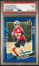 2023 PANINI DONRUSS PRESS PROOF BLUE #383 TANNER MCKEE ROOKIE RC PSA 7