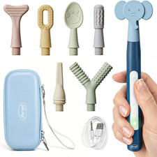 Sensorybuzz Oral Motor Vibration Kit with 7 Textured Silicone Heads