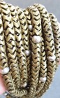 Modernist TERIPELIO Designer 5-Strand BRASS Sterling BEAD NECKLACE 16" Choker — photo 5