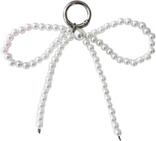 Pearl Bow Keychain for Women Bow Bag Charms for Handbags Cute Pearl Purse Charms