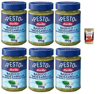 Barilla Pesto Basilico e Mozzarella, 6x190g +Polpa
