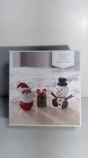 Pier 1 Imports “Christmas Friends” Art Glass Figurines Set Of 3 In Original Box 