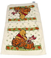 Disney Winnie the Pooh Piglet Hand Towel 22"x14" Cotton Pumpkin Fall Dish Towel