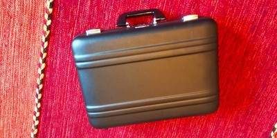 ZERO HALLIBURTON Black Attache Briefkamera Instrumentenkoffer Aluminium 18x13x4,5''