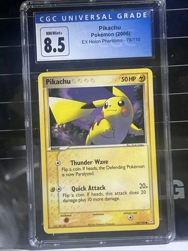 Pokémon TCG Pikachu EX Holon Phantoms Card 78/110 CGC 8.5