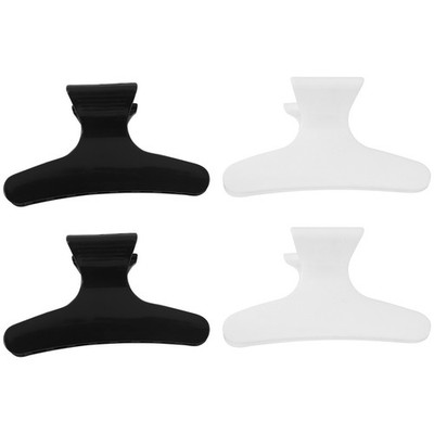 4 Stück Schwarz Weiß Friseure Schmetterling Styling Haarklammern Clips Kralle2480