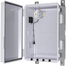 Outdoor Electrical Box with Thermostat and Fan Ventilated Design 15"x11"x7"