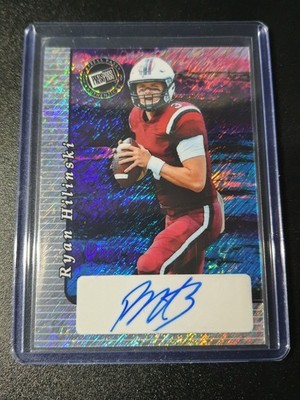 Ryan Hilinski - Leaf Press Pass 2024 - Northwestern - Silver Shimmer - Auto - /3