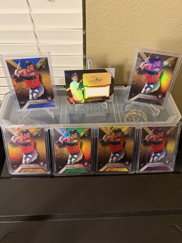 2016 Topps Triple Threads George Springer 7 Card Lot #ed Auto /75 /25 /50 & more