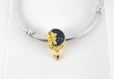 Authentic PANDORA Disney Mickey Mouse Minnie Mouse Crescent Moon 762956C01 Charm