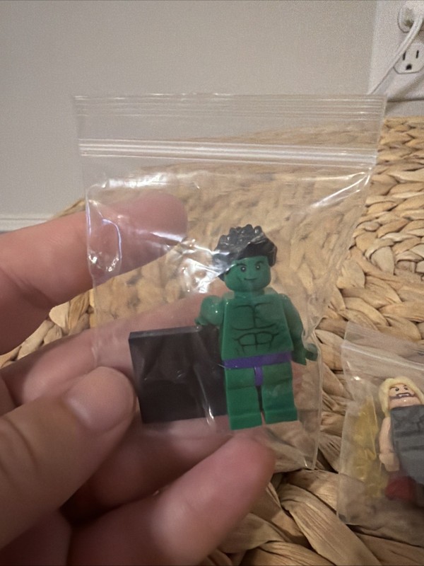 Lot Of 4 Marvel Lego Mini Figures Hulk Thor Spider-Man Loki