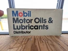 VINTAGE 24"x48" MOBIL Metal Sign Motor Oils & Lubricant Distributor