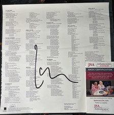 Lars Ulrich Signed Autographed Kill Em All Album Lyric Sheet Metallica JSA COA