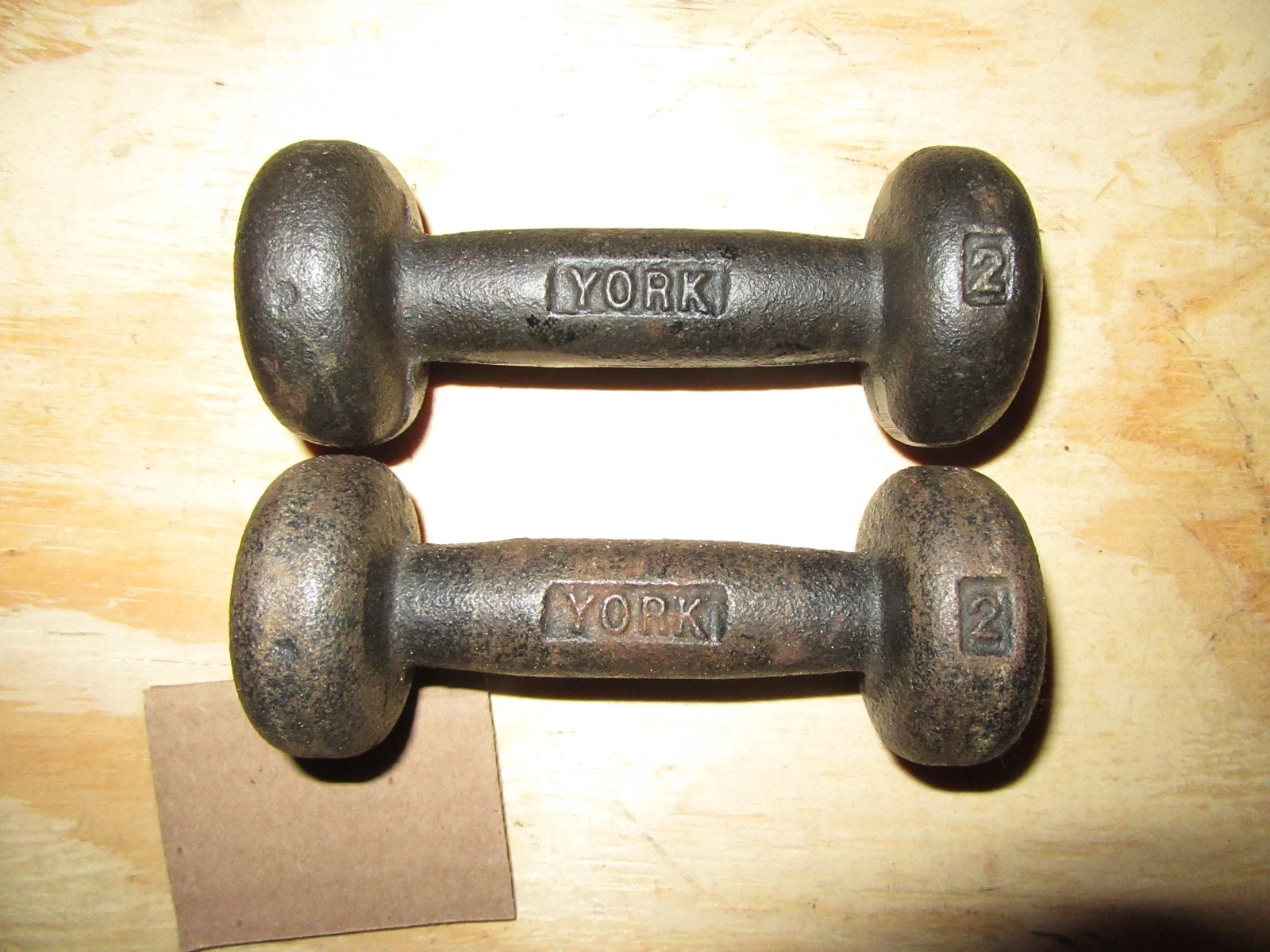 Vintage YORK 2 Pound Bun Dumbbell Set
Opens in a new window or tab