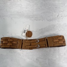 Chicos Medium Wide Linked Leather Belt NWT 79