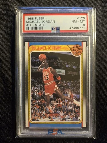 1988 Fleer MICHAEL JORDAN All-Star #120 PSA 8 NM-MT CERT# 47490771