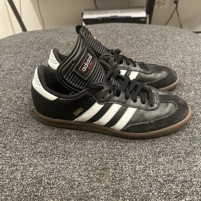 Adidas Samba Sneakers Mens 8.5 Black Leather Soccer Athleisure Suede 034563