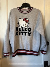 Sanrio Hello Kitty Grey Sweatshirt Women s Size Large Crewneck