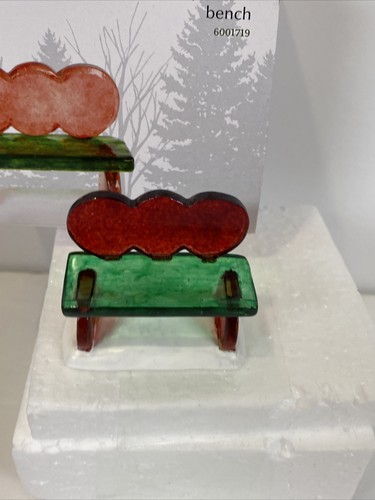 NEW Department 56 Christmas Village "CANDY CORNER BENCH” Accessory RETIRED - Picture 9 of 12