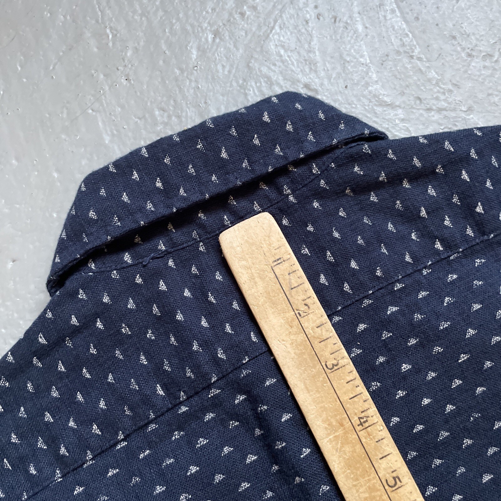 Taylor Stitch Indigo Pattern Print Button Shirt M… - image 8