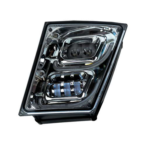 Vivid Lumen Brilliant Series Fog Light Volvo VNL LED Chrome Pair 2003-2018 - Foto 3 di 6