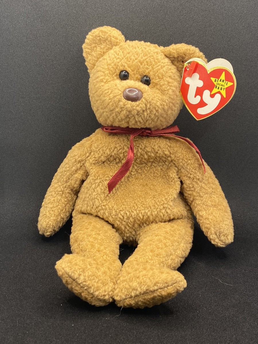 TY beanie baby curly 1993, RARE lots Of Errors PVC ~MINT