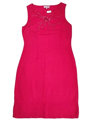 Per Una Pink Linen Midi Dress UK 12 Embroidered Sleeveless Shift Gown For Summer | eBay UK Per Una Pink Linen Midi Dress UK 12 Embroidered Sleeveless Shift Gown For Summer | eBay UK