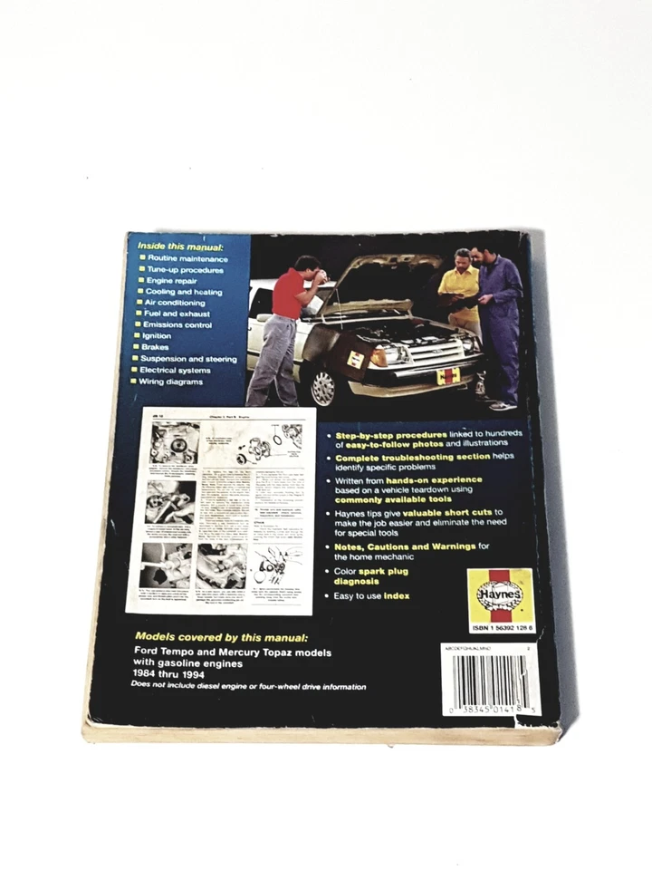Ford Tempo & Mercury Topaz 1984-1994 Haynes Repair Manual Gasoline Engine - Image 2 of 4