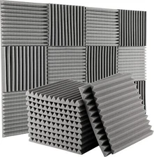 12~96 PACK 12"X12"X1" Acoustic Foam Panel Wedge Studio Soundproofing Wall Tiles