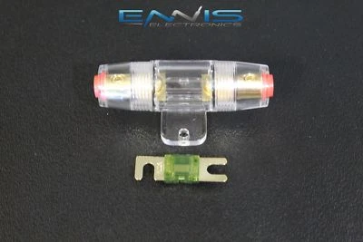 ENNIS ELECTRONICS 4 6 8 10 GAUGE MINI ANL FUSE HOLDER (1) W 150 AMP FUSE AFC MIDI FUSES HIGH AUDIO