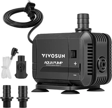 VIVOSUN 400GPH 1500L/H Water Pump Hydroponics Pond Fountain Aquarium Submersible