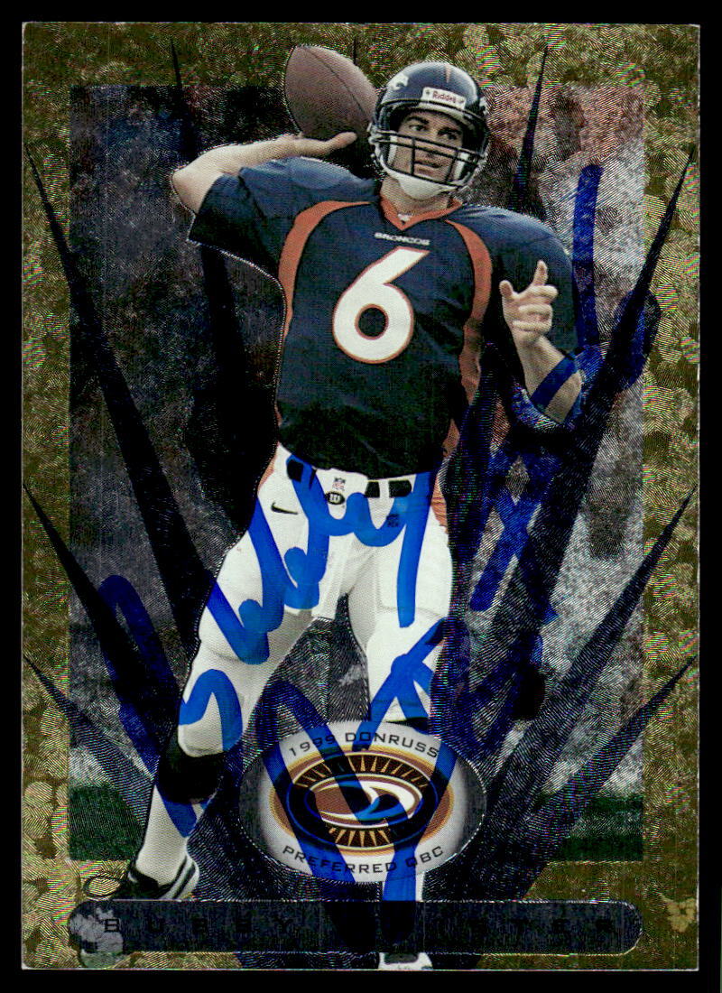 Bubby Brister Signed DENVER BRONCOS Card