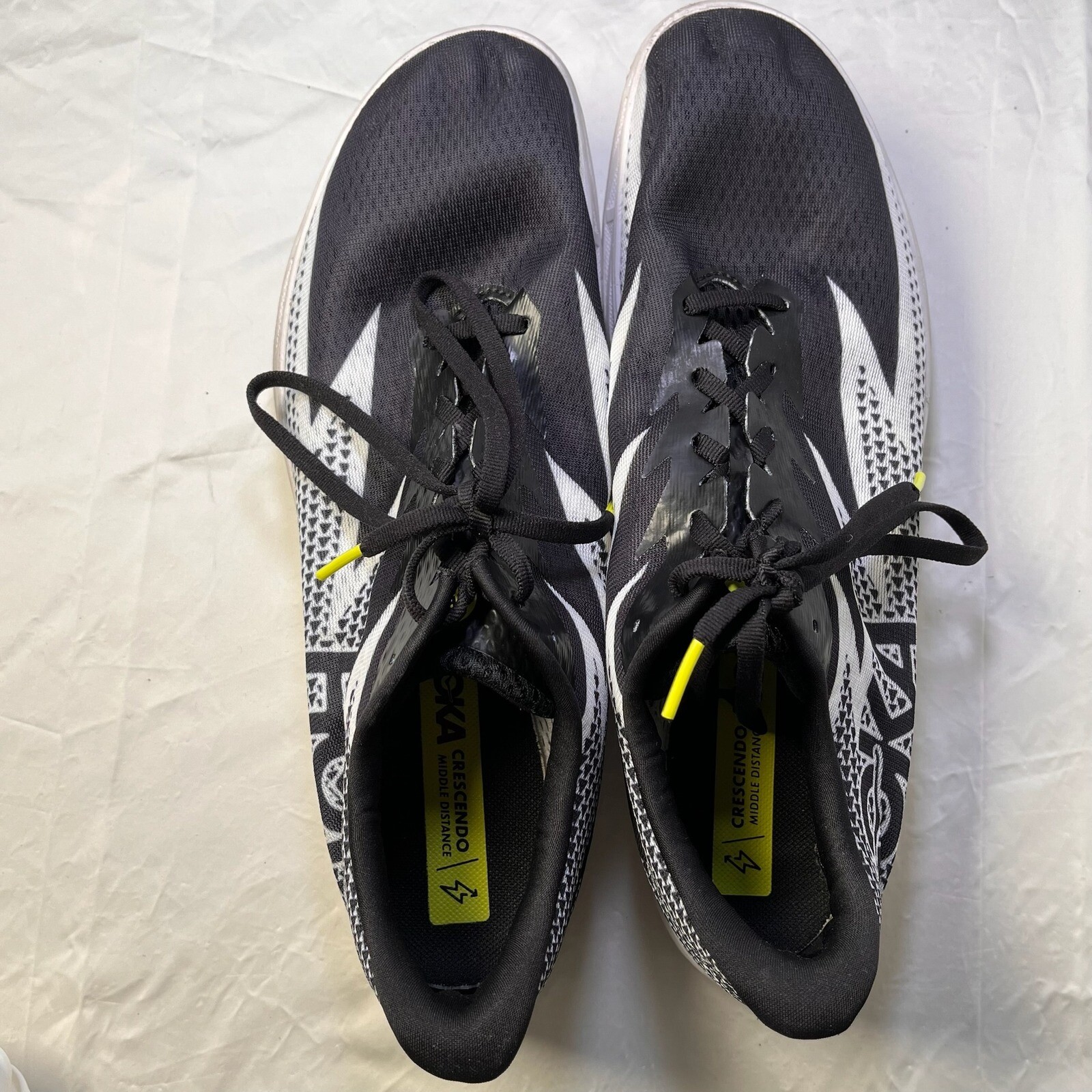 Hoka One One Crescendo MD Track Spike Shoes Middle Distance Black White 13.5 thumbnail 3