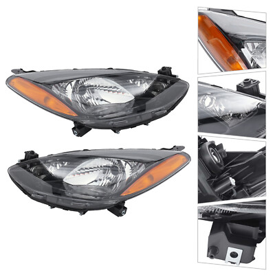 Halogen Headlights Left&Right Side For 2011 2012 2013 2014 Mazda 2 LH+RH Sides