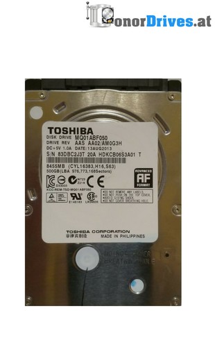 Toshiba - MQ01ABF050 - 500 GB - SATA - Pcb: G003235B*